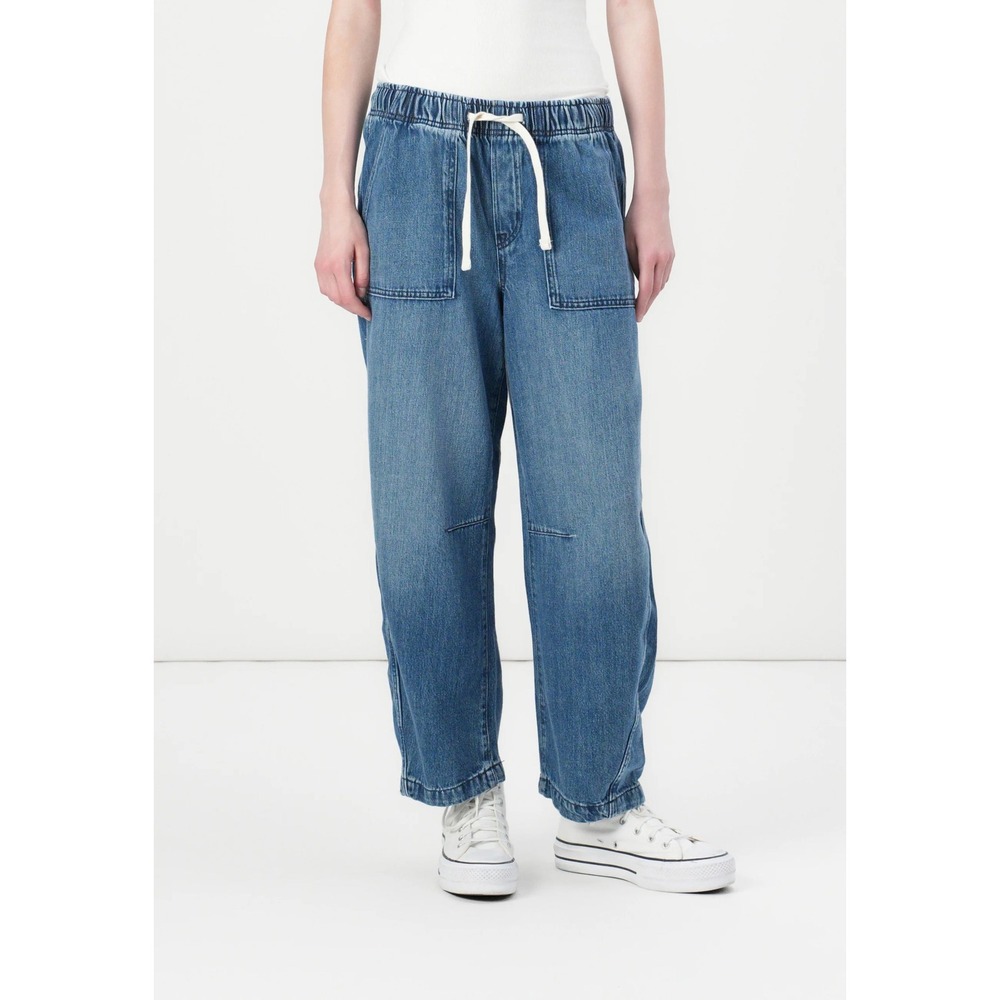 Gap Supersoft Pull-On Barrel Jeans Medium Wash Extra Small
